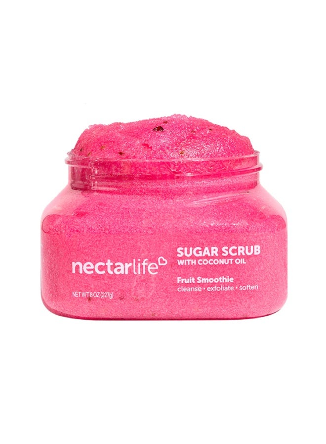 Nectar Life Sugar Body Scrub 8 oz, Moisturizing and Exfoliating Scrub for Nourishing Essential Body Care, Gift For Her (Fruit Smoothie) - Image 1