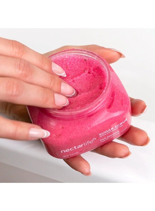 Nectar Life Sugar Body Scrub 8 oz, Moisturizing and Exfoliating Scrub for Nourishing Essential Body Care, Gift For Her (Fruit Smoothie) - Image 3