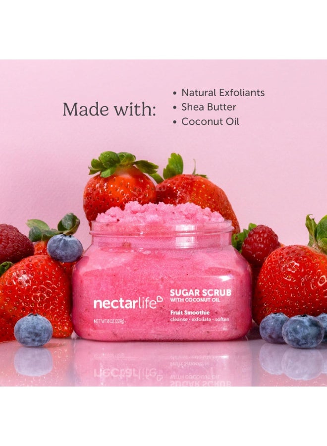 Nectar Life Sugar Body Scrub 8 oz, Moisturizing and Exfoliating Scrub for Nourishing Essential Body Care, Gift For Her (Fruit Smoothie) - Image 5