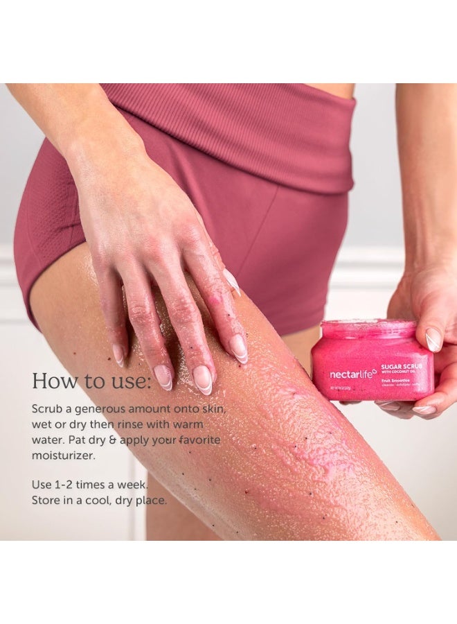 Nectar Life Sugar Body Scrub 8 oz, Moisturizing and Exfoliating Scrub for Nourishing Essential Body Care, Gift For Her (Fruit Smoothie) - Image 4