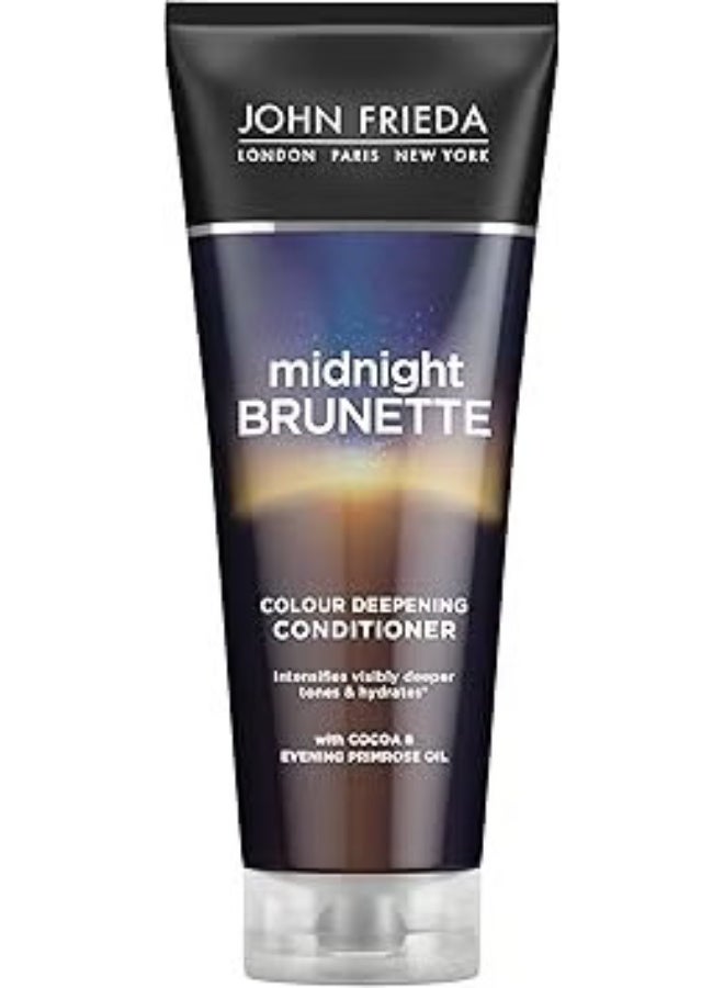 بلسم "ميدنايت برونيت" (Midnight Brunette) من جون فريدا لتعميق لون الشعر البني (250 مل) - بلسم معزز للون الشعر البني