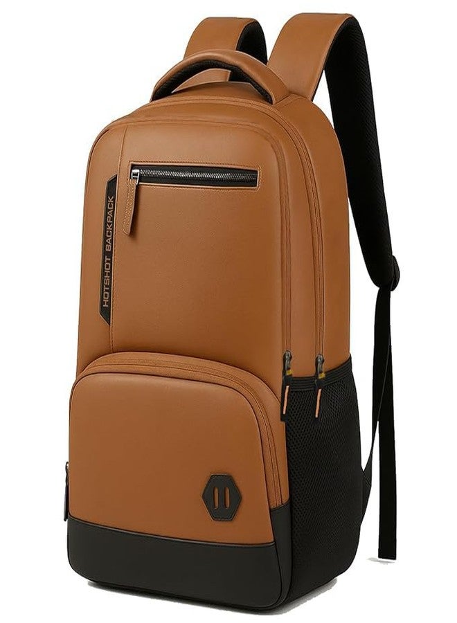 HOT SHOT Large 32 L Laptop Backpack HOTSHOT BAGS VINTAGE FAUX LEATHER|LAPTOP BAG|MEN & WOMEN|OFFICE BACKPACK|COLLEGE BACKPACK - Image 1