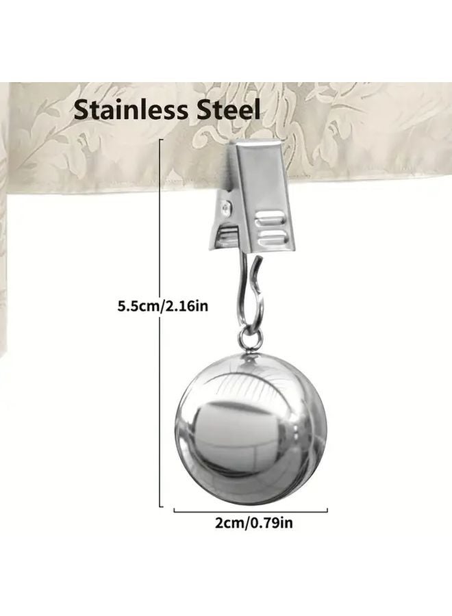 4Pcs Stainless Steel Tablecloth Weights With Clip For Home Outdoor Camping Wedding Picnic - Image 4