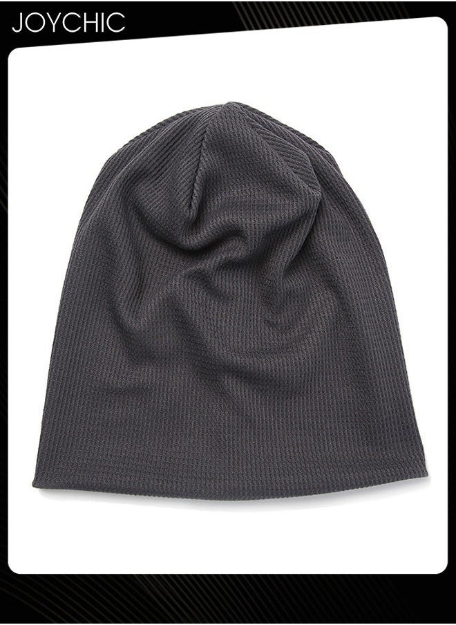 NIBEMINENT Slouch Beanie Hat for Men Women Stretchy Skull Cap Soft Spring Autumn Warm Daily Outdoor Cuffed Hats Unisex Comfortable Drak Grey  - Image 2