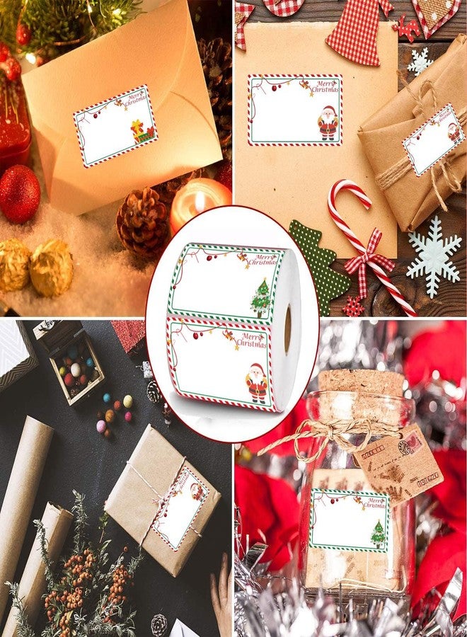 wootile Merry Christmas Direct Thermal Labels Stickers Watercolor Small Business Thermal Stickers 1.25x2.25 Inch Multi-Purpose Thermal Sticker Labels Printer for Inventory, Address, Name Gift Tag 500 Pcs - Image 2
