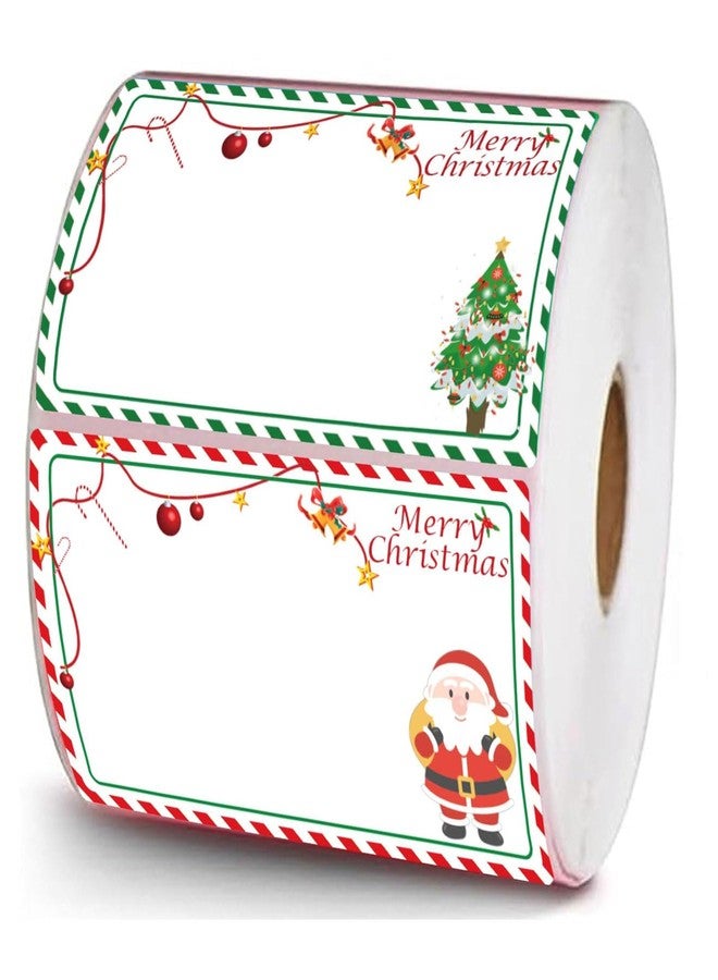 wootile Merry Christmas Direct Thermal Labels Stickers Watercolor Small Business Thermal Stickers 1.25x2.25 Inch Multi-Purpose Thermal Sticker Labels Printer for Inventory, Address, Name Gift Tag 500 Pcs - Image 1