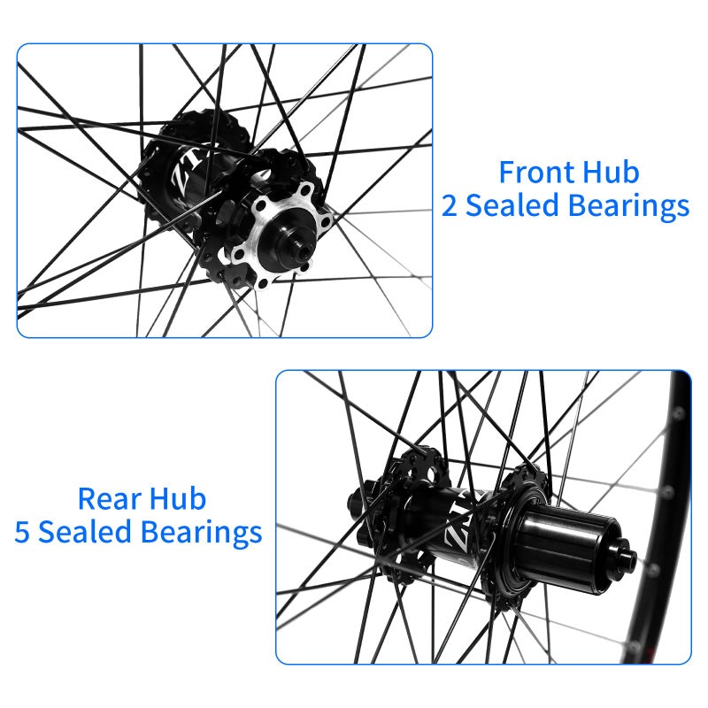 ZTZ 26""/27.5""/29"" Mountain Bike Wheelsetï¼ŒUltralight Aluminum Alloy Rim 32H High Strength Bike Wheelsï¼Œ Quick Release Disc Brake MTB Wheel Setï¼Œ Compatible 7-12 Speed Cassette, WH-001 - Image 4