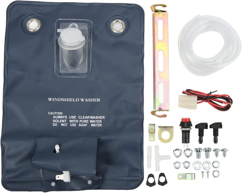 Windshield Washer Kit for 12V Car, Alloy and ABS Material, Complete Replacement Set - Durable Build, Stable Performance, Easy Installation for Automotive Cleaning - Image 1