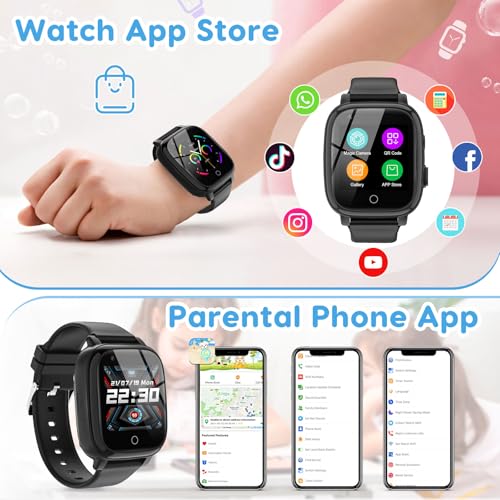 cjc 4G Smart Watch for Kids with GPS Tracker, Globally Applicable, Texting and Calling, Kids Watch for Ages 4-12 - Includes Video Call, Chat, SOS Alerts, App - Fun & Educational Birthday Gift Idea - Image 3