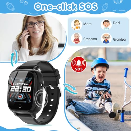 cjc 4G Smart Watch for Kids with GPS Tracker, Globally Applicable, Texting and Calling, Kids Watch for Ages 4-12 - Includes Video Call, Chat, SOS Alerts, App - Fun & Educational Birthday Gift Idea - Image 2
