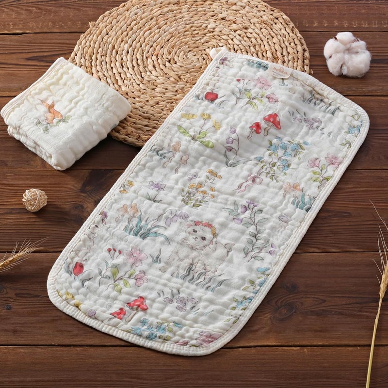 HardNok UltraSoft Absorbent Muslin Baby Burp Cloths 6Pack 20x10 Inches Ideal for Gentle Burping Sessions with Baby Boys Girls Unisex Design Perfect - Image 5