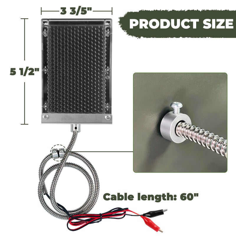 Highwild 6-Volt Solar Panel Charger for 6V Feeder Battery - Deer Feeder Outdoor Waterproof Solar Charger with Mounting Hardware - Image 2