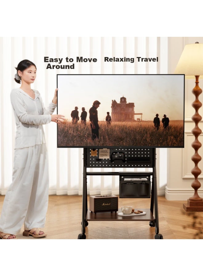 Brateck Tv Stand, Mobile Tv Floor Stand, 75-inch Tv Mount, Movable Tv Cart For Xiaomi Ps5, Tv Cabinet Fs360 - Image 3