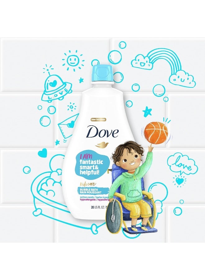 Dove Kids Care Bubble Bath for Kids Cotton Candy Hypoallergenic Formula 20 oz - Image 3