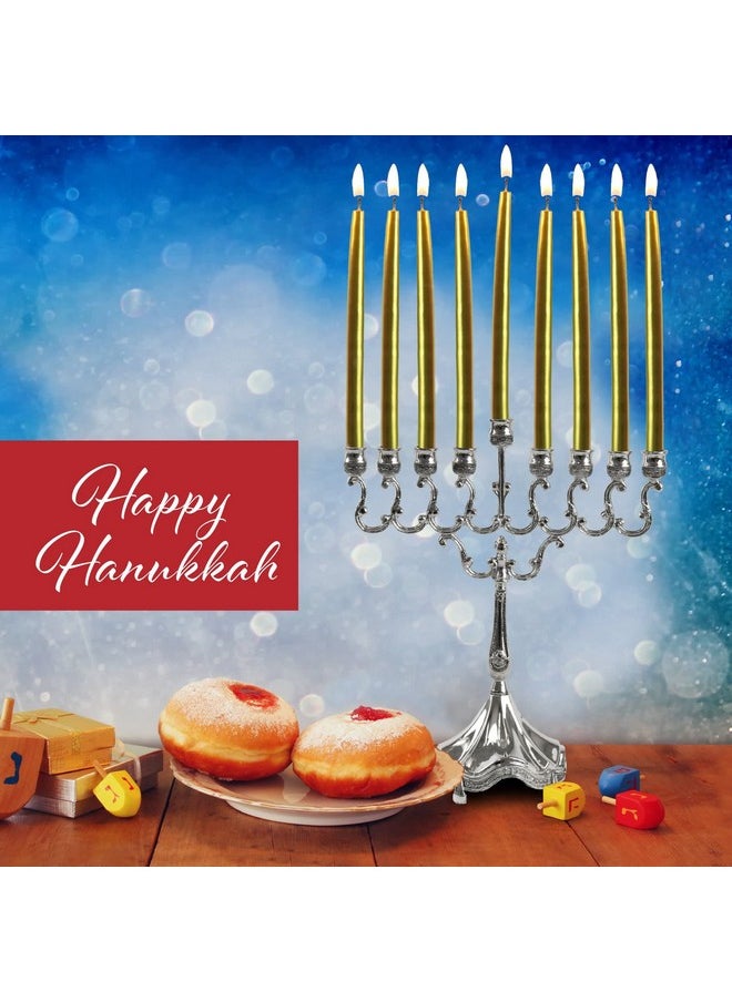 Ner Mitzvah Dripless Chanukah Candles Standard Size - Metallic Gold Hanukkah Candles Fits Most Menorahs - Premium Quality Wax - 45 Count for All 8 Nights of Hanukkah - by Ner Mitzvah  - Image 4