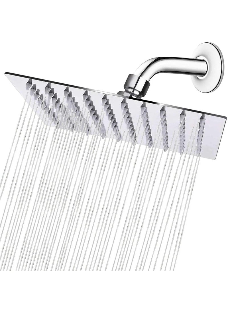 Shop clozer 8x8 Inches Shower Head Made With Stainless SteelRain Fall Shower Made With Stainless Steel Comes With Shower Arm  - Image 1