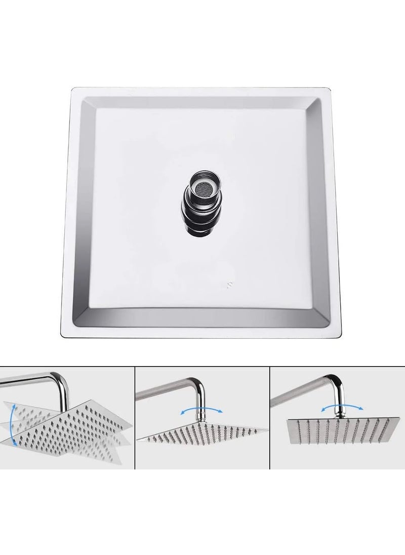 Shop clozer 8x8 Inches Shower Head Made With Stainless SteelRain Fall Shower Made With Stainless Steel Comes With Shower Arm  - Image 4