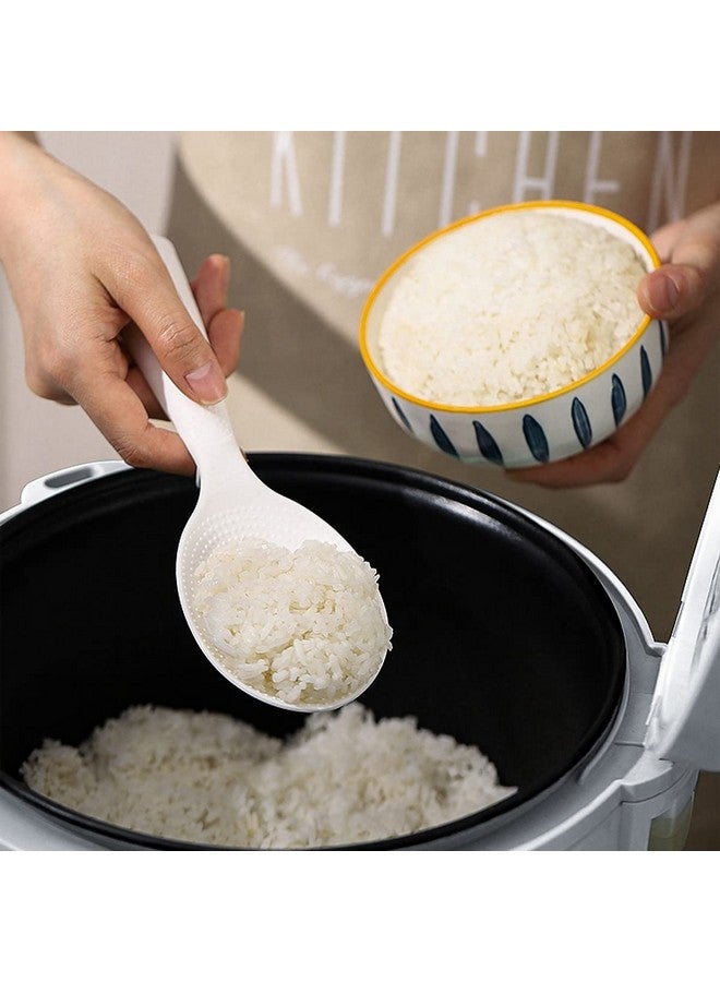 Wolpin 1 Pc Non Stick Rice Serving Spoon & Cooking Spoon for Kitchen, Kitchen Tools Spatula (Plastic), 20.5 x 7 cm - Image 2