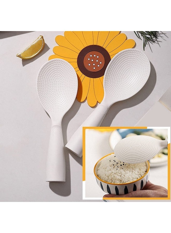 Wolpin 1 Pc Non Stick Rice Serving Spoon & Cooking Spoon for Kitchen, Kitchen Tools Spatula (Plastic), 20.5 x 7 cm - Image 5
