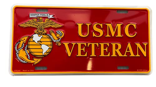Eagle Emblems, Inc. Eagle Emblems Inc. U.S. Marines Eagle Globe and Anchor Embossed Metal Plate Display 7x13 Decorative Wall or Vehicle Interior Accent Non Functional Novelty Plate - Image 4
