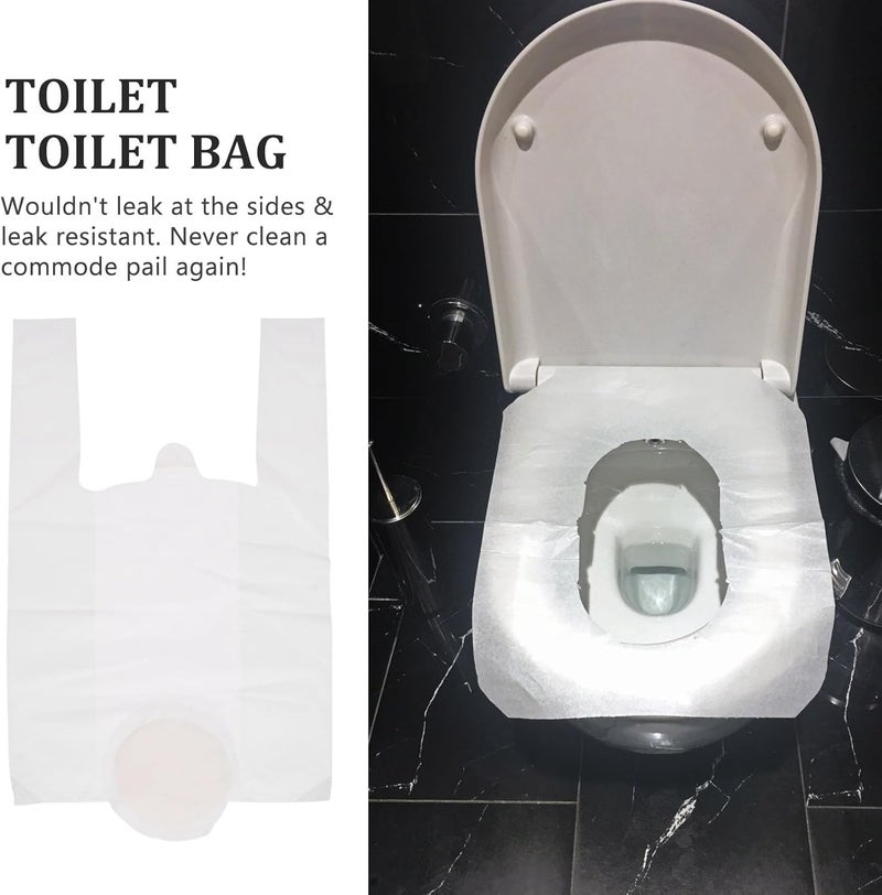 Healifty 35PCS Disposable Commode Liners Pail Bags with Super Absorbent Pads - Image 2
