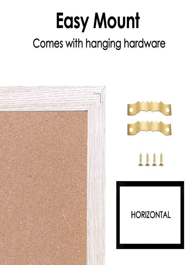 TORASO لوحة بيضاء قابلة للمسح الجاف للجدار، لوحة بيضاء مغناطيسية صغيرة قابلة للمسح الجاف ولوحة إعلانات، 13 بوصة × 17 بوصة، لوحة تقويم/فلين بإطار أبيض (WH-3343) - Image 4