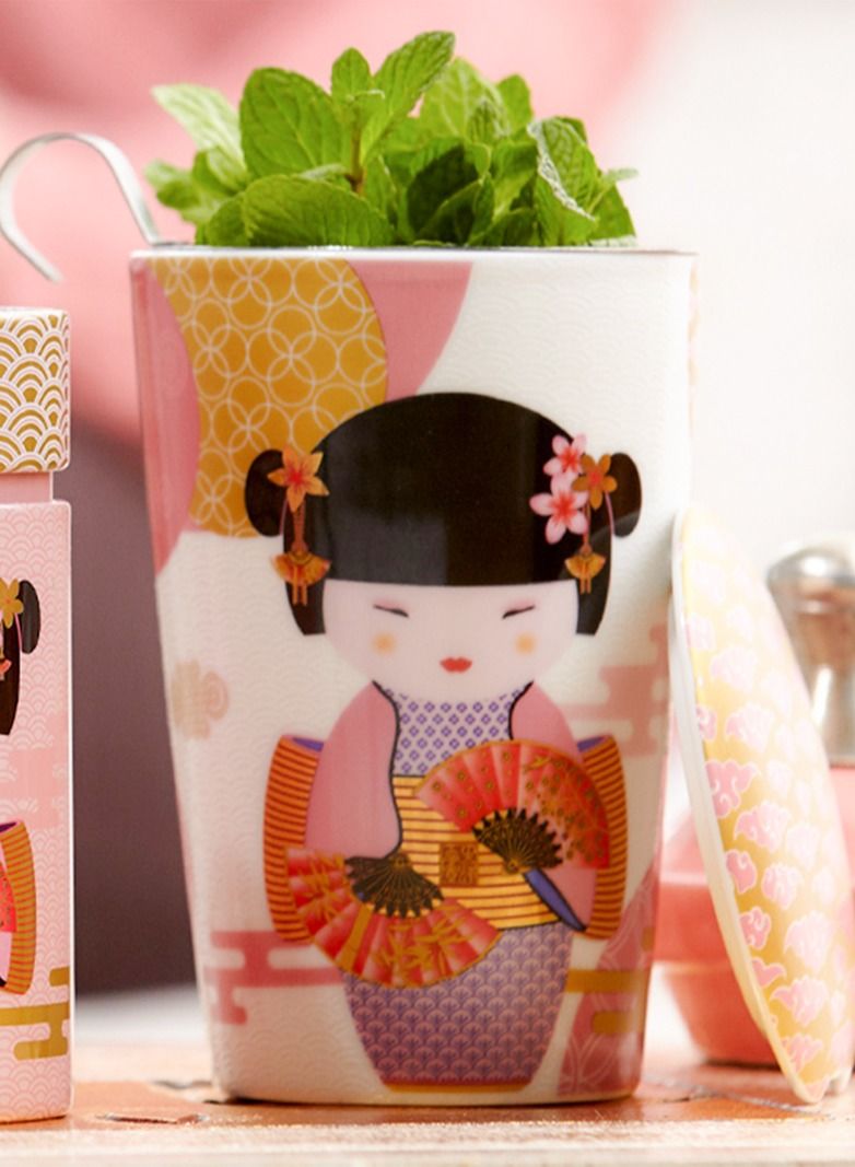 تيلاند كوب Teaeve صغير من البورسلين بجدار مزدوج مقاوم للحرارة مع مصفاة وغطاء للقهوة والشاي والكاكاو والحليب (0.35 لتر) - Image 3