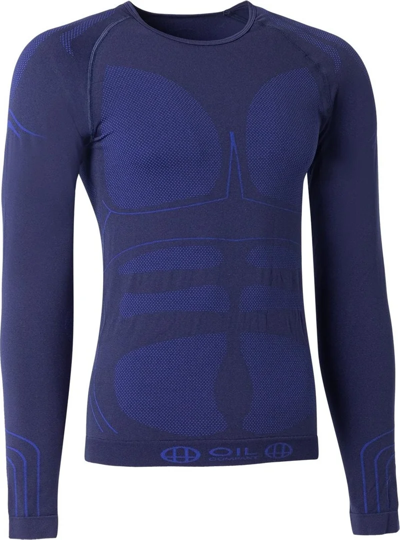 Oil Company Navy Blue Unisex Thermal Underwear Top Seamless III. Level Pro