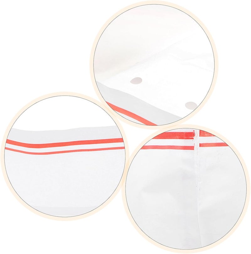 Disposable Chef Hats Thickened Paper Caps 80pcs Bulk Pack for Restaurant Kitchen Food Service Work, Red-Edged Breathable Cooking Bakery Headwear - Image 3
