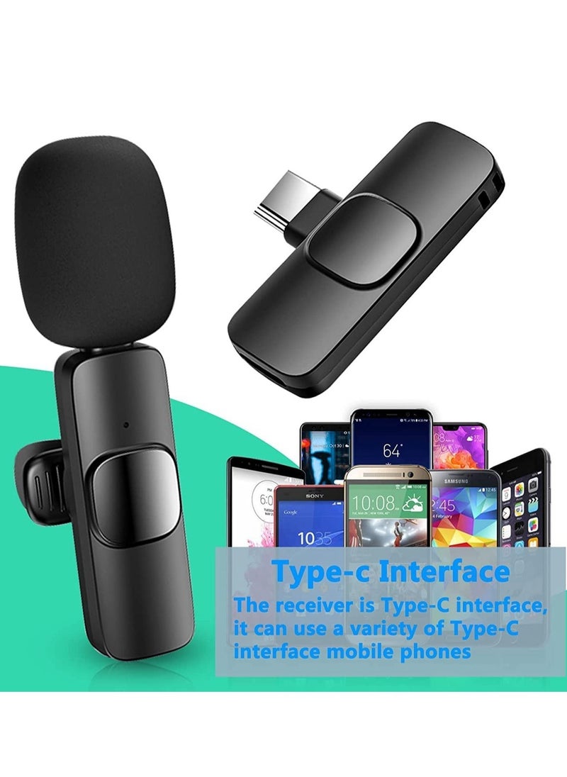 Mini Lavalier Microphone Clip-on Omnidirectional Mic Transmitter Receiver D11087-1—JA Black - Image 2