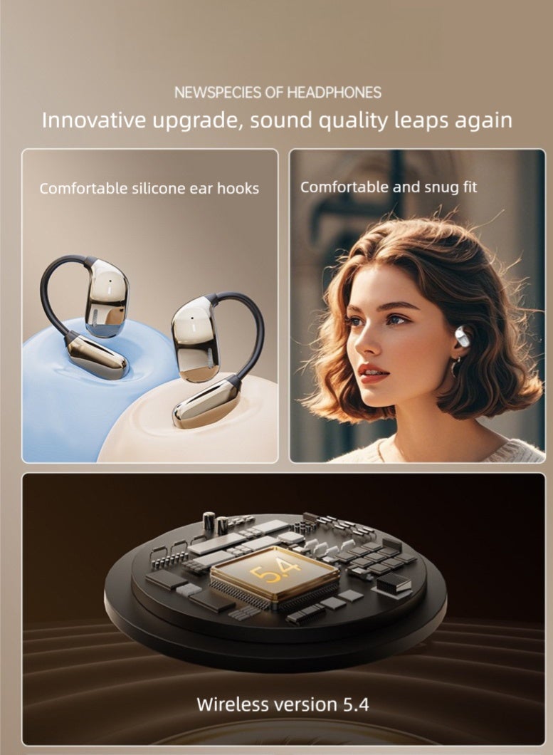 سماعات أذن لاسلكية حقيقية بتصميم قابل للتعليق، بتقنية البلوتوث 5.4، مع خفض ضوضاء المكالمات عالية الدقة، وتأثيرات صوتية بيكسل وسبيس أوديو من BISA، وسماعات Hi-Fi، وصندوق شحن مزود بشاشة لمس ملونة وتعقيم بالأشعة فوق البنفسجية UV-C، ويدعم الترجمة الذكية في الوقت الحقيقي، تغطي 144 لغة. - Image 2