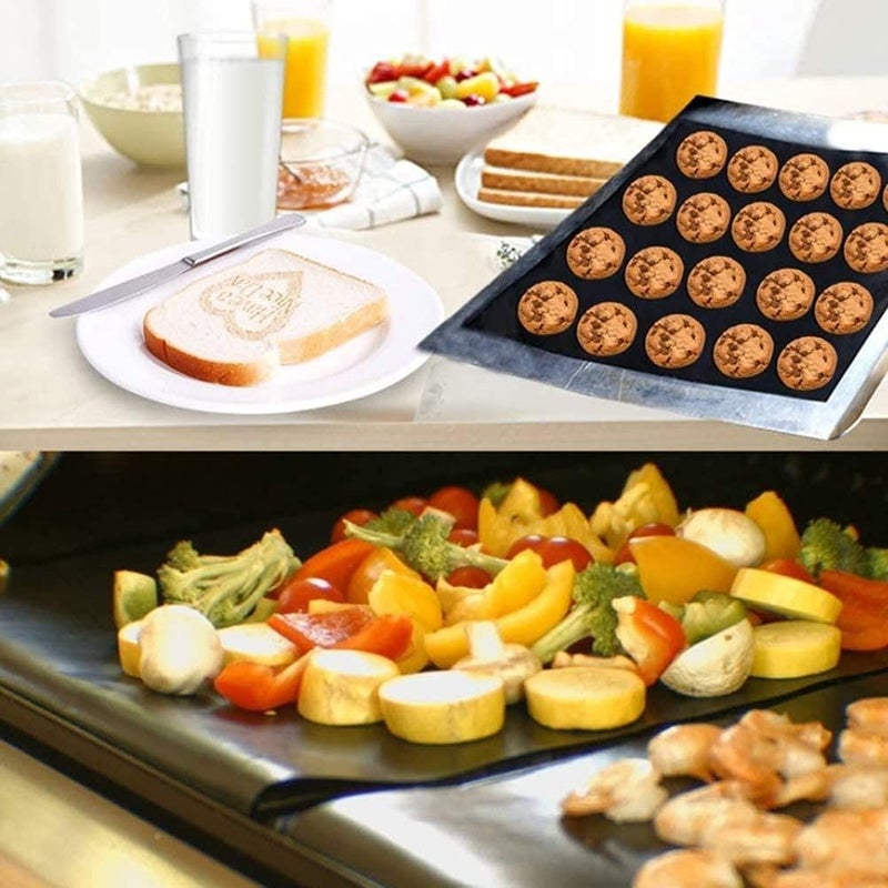 Large Oven Liners for Electric Gas Ovens, Non-Stick Reusable Heat Resistant Baking Mats, Perfect for Easy Cooking and Baking (2) - Image 4