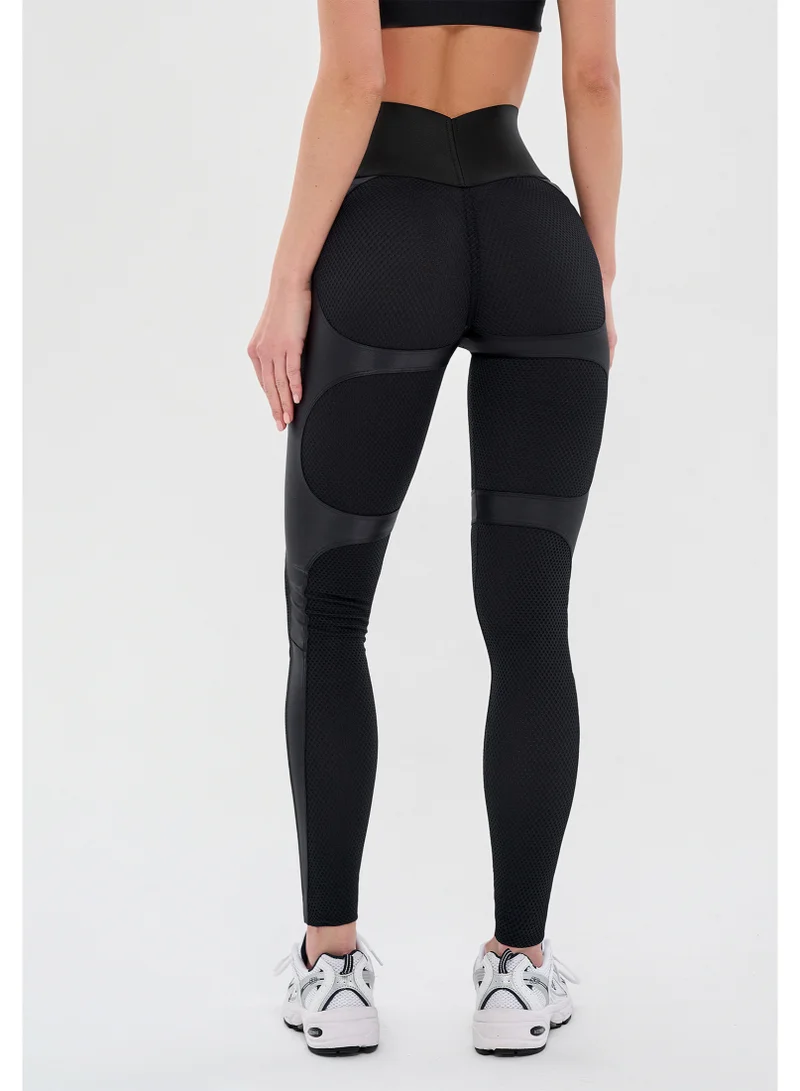 Bona Fide Leggings Correct Push-up Black Bona Fide High Waisted Tummy Control Leggings for Women - Body Shaping Workout Leggings High Waist - Gym Legging, Yoga Pants  | Best Price UAE