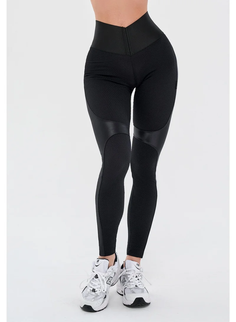 Bona Fide Leggings Correct Push-up Black Bona Fide High Waisted Tummy Control Leggings for Women - Body Shaping Workout Leggings High Waist - Gym Legging, Yoga Pants  | Best Price UAE
