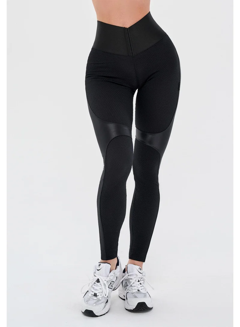 Bona Fide Leggings Correct Push-up Black Correct High Waist Gym Leggings for Women for Women | Best Price UAE