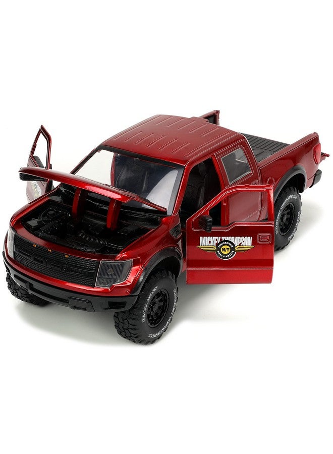 Jada Toys Just Trucks 1:24 2011 Ford SVT Raptor Die-cast Car Red with Tire Rack, Toys for Kids and Adults - Image 2