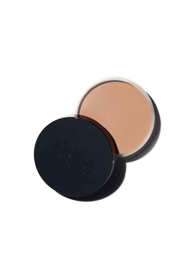 Saie برونزر صن ميلت - برونزر كريمي قابل للبناء لنحت الوجه - كونتور كريمي بلمسة مخملية - برونز فاتح (1 أونصة) - Image 1