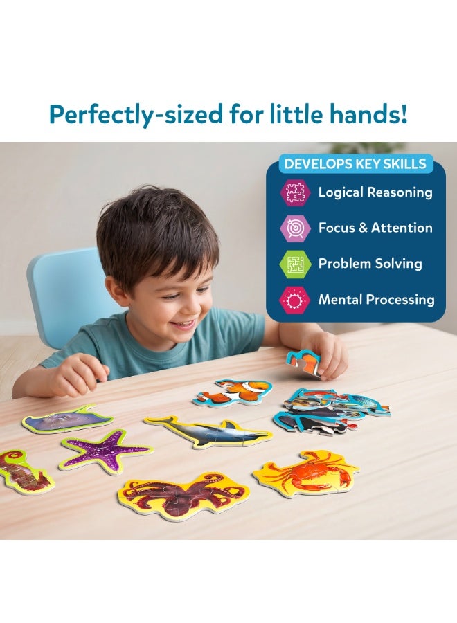 Skillmatics Step by Step Puzzles - 41 Piece Jigsaw & Toddler Puzzle, Montessori Educational Toy for Boys & Girls, Underwater Animals, Travel Friendly, Gifts for Kids Ages 3, 4, 5 and Up - Image 4