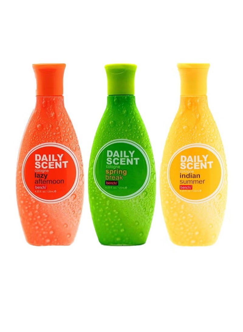 3-Piece Daily Scent Punch Daily Body Mist Cologne Multicolour 125 ml