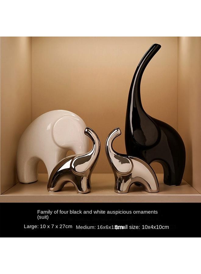 Bluejw Behanmei Modern Jingdezhen Ceramic Elephant Home Crafts Living Room Wine Cabinet TV Cabinet Housewarming Gift Ornaments - Image 1