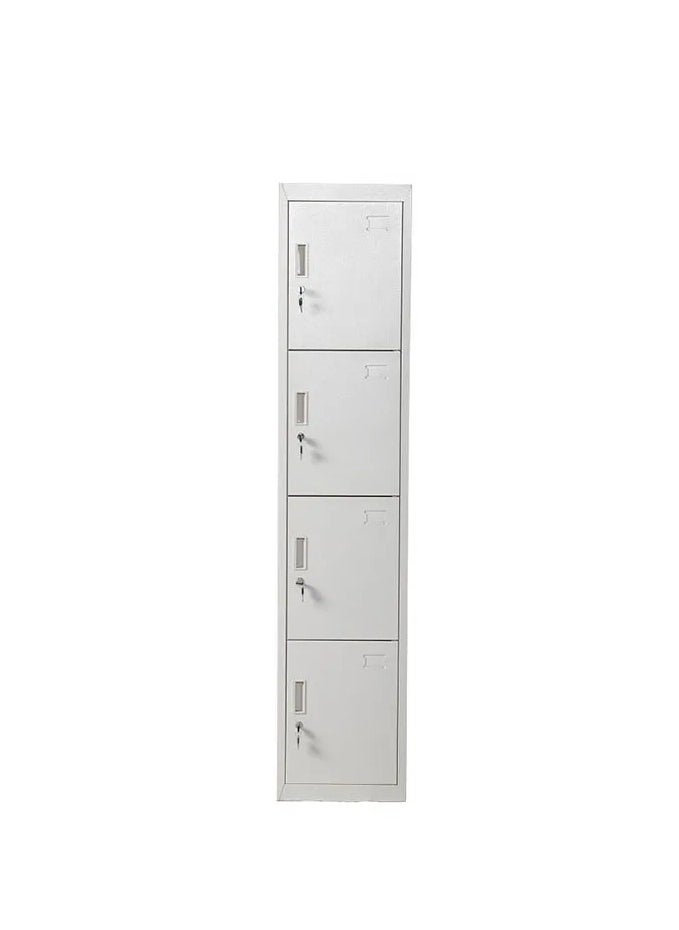 Protector PROTECTOR Four doors locker, Steel Metal Storage Locker- with 3 shelf - for Home & School & Office - Lock With plastic handle (Grey)  - Image 1