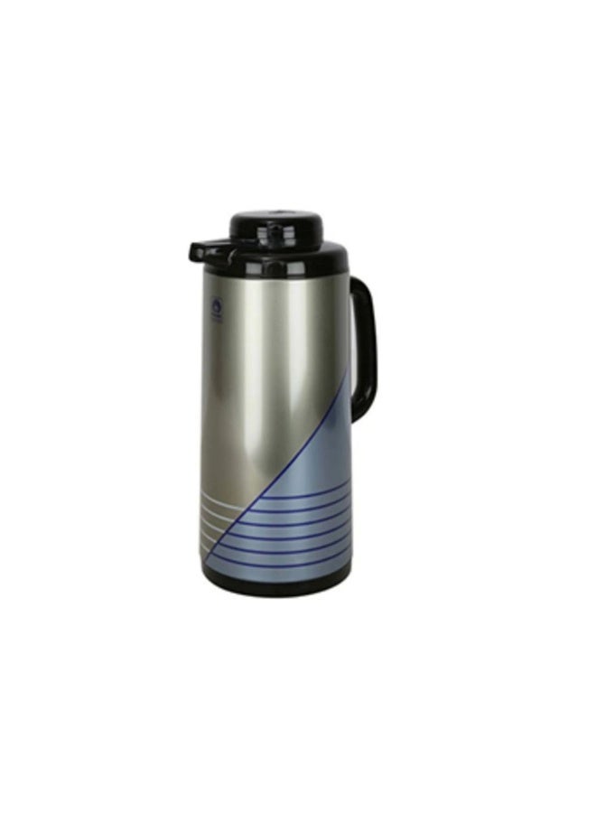 Peacock 1.3L Vacuum Flask Blue – Double Wall Insulated Thermos Jug for Tea, Coffee & Cold Beverages - Image 1