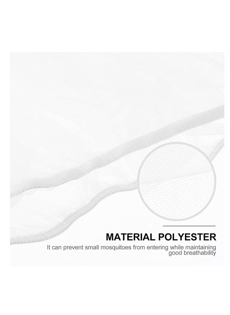 ECVV - ECVV High-Density Baby Stroller Mosquito Net Full Cover Mosquito Netting Multipurpose Breathable Infant Bug Net for Baby Carriers, Pram, Stroller, Car Seats, Cradles (White) - Image 1