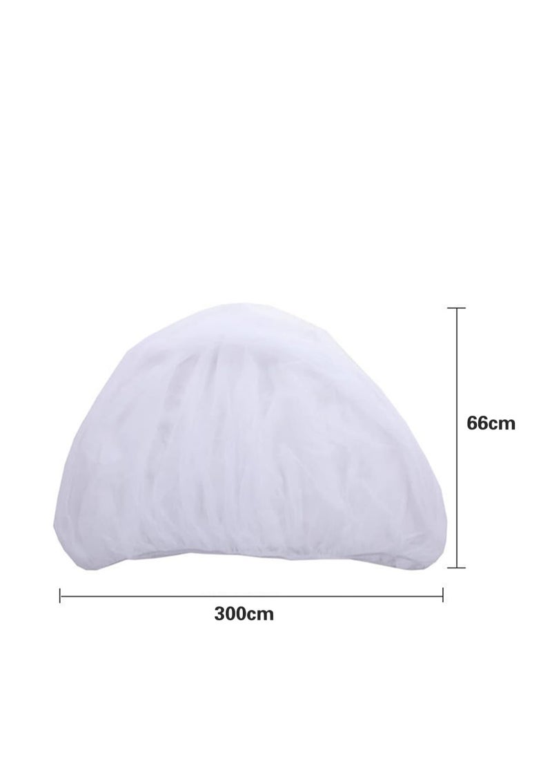 ECVV - ECVV High-Density Baby Stroller Mosquito Net Full Cover Mosquito Netting Multipurpose Breathable Infant Bug Net for Baby Carriers, Pram, Stroller, Car Seats, Cradles (White) - Image 1