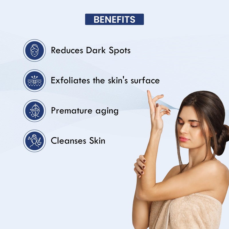 Kozicare Soap B Acne Body Wash Gel Kojic Acid Body Wash Acne Shower Gel for Men Women Reduces Dark Spots Cleanses Skin Exfoliates Acne Salicylic Acid Body Wash 300 Ml Pack of 2 - Image 2