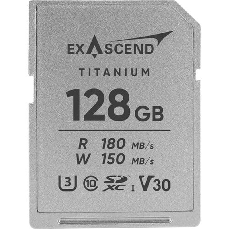 Exascend 128GB Titanium UHS-I SDXC Memory Card(Read:180MB/S, Write:150MB/S) - Image 1