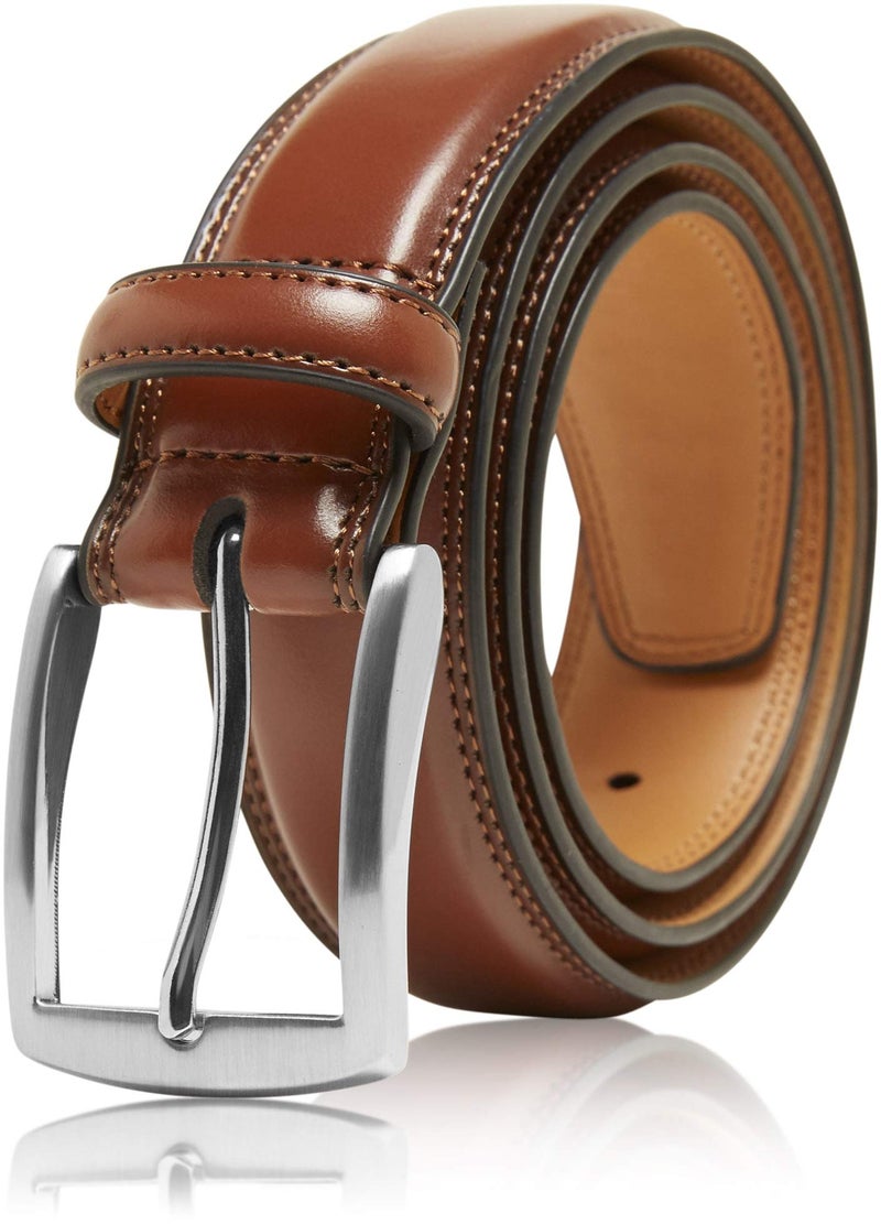 Access Denied Genuine Leather Dress Belts For Men - Mens Belt For Suits, Jeans, Uniform With Single Prong Buckle - Designed in the USA - Gifts For Men - Image 1