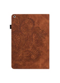 erorex Case For iPad 10.2 2021 / 2020 / 2019 Peacock Embossed Pattern TPU + PU Horizontal Flip Leather Case with Holder & Card Slots & Wallet & Sleep / Wake-up Function  - Image 3