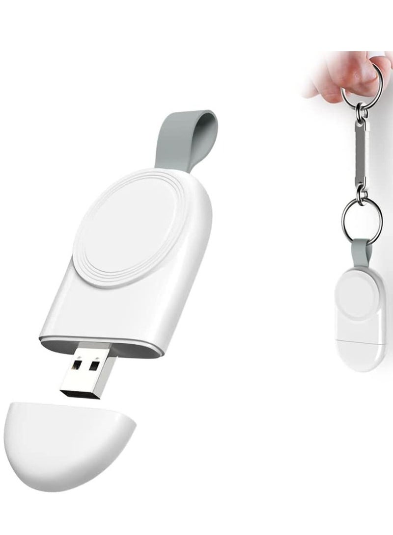 Watch Charger for Apple Watch Series Magnetic Wireless Compact Portable USB Fast Charger Compatible with iWatch 6/Se/5/4/3/2/1(White) - Image 1