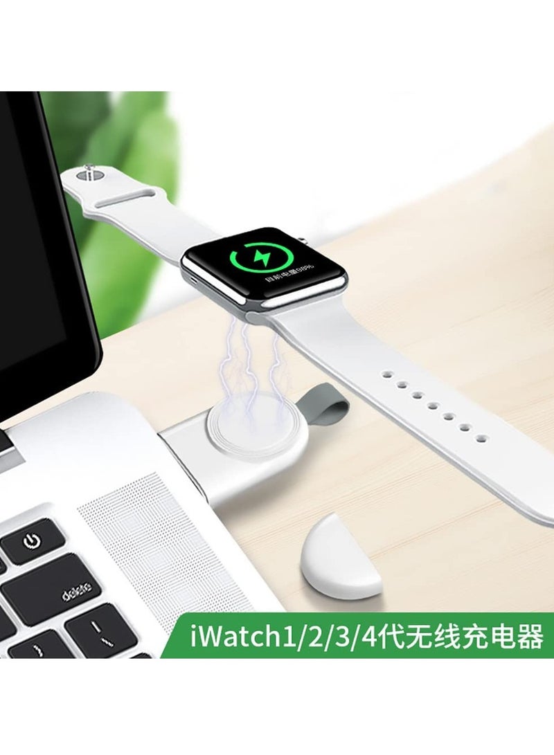 Watch Charger for Apple Watch Series Magnetic Wireless Compact Portable USB Fast Charger Compatible with iWatch 6/Se/5/4/3/2/1(White) - Image 5